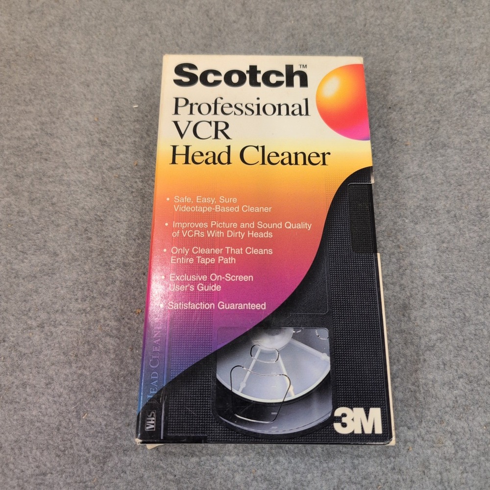 Scotch Professional VCR Head Cleaner VHS Maintenance Tape AV-105 3M Vintage Tech